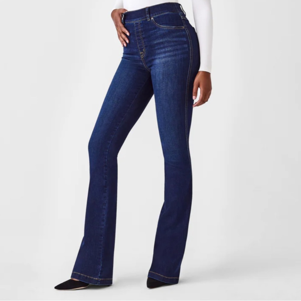SPANX Flare Jeans Midnight Shade Regular Small NEW